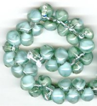 10 10mm Unicorne Carolina Blue Teardrop Beads (21815)