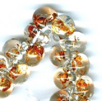 5 10mm Unicorne Gold Rush Glitter Teardrop Beads (22095)