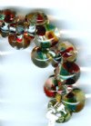 10 10mm Unicorne Lustre Chilean Flame Teardrop Beads (22207)