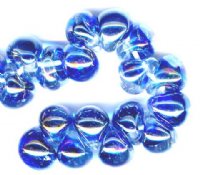 10 10mm Unicorne Circus Bubbles Teardrop Beads (22253)
