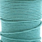 25 Meters of 1mm Turquoise Blue Waxed Cotton Cord
