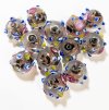 10 12mm Crystal and Black Round Wedding Cake Beads