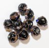 10 12mm Opaque Black Round Wedding Cake Beads