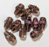 10 20x10mm Transparent Light Amethyst Wedding Cake Drop Beads