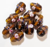 10 22x15mm Transparent Topaz Wedding Cake Drop Beads