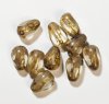 10, 12x8mm Transparent Crystal Speckled Window / Table Drop Beads
