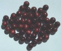 50 10mm Mahogany Round Wood Beads