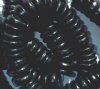 16 inch strand of 4x10mm Black Coconut Disk Beads