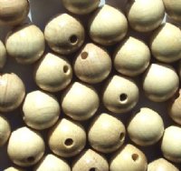50 12mm Natural Round Wood Beads