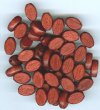 50 12x8mm Flat Oval Mahogany Wood Beads