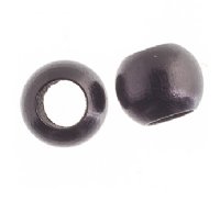 50, 12x9.8mm Black Large Hole Wood Beads
