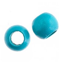 50, 12x9.8mm Turquoise Large Hole Wood Beads