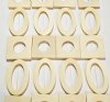 14 Inch Strand Crystal Lane Oval and Square Coconut Bead / Frames