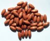 50 14x7mm Light Brown Oval Wood Beads