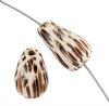 16 inch strand of 15x8mm Bleached Coco Teardrop Beads