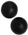 10 20mm Round Black Wood Beads