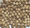 100 4mm Natural Round Wood Beads
