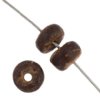 16 inch strand of 5mm Dark Brown Coconut Pukalet Beads