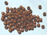 100 5x6mm Medium Brown Crow Wood Beads