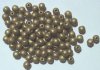 100 6mm Gold Lacquered Round Wood Beads