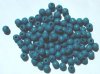 100 6mm Turquoise Round Wood Beads