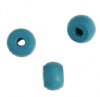 50 9x6.5mm Turquoise Crow Wood Beads