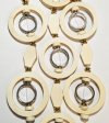 7 Inch Strand Crystal Lane Circle and Metal Spacer Coconut Bead / Frames
