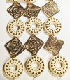 7 Inch Strand Crystal Lane Metal Square Coconut Sun Beads