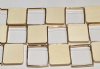 7 Inch Strand Crystal Lane Metal Square  & Coconut Beads / Frames