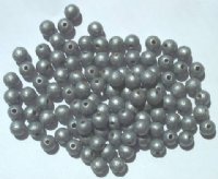 100 8mm Silver Lacquered Round Wood Beads