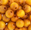 100 8mm Yellow Round Wood with 2mm Hole