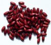 100 8x4mm Mahogany Oval Wood Beads 