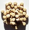 50 9mm Natural Rounded Cube Wood Beads