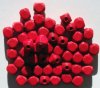 50 9mm Red Rounded Cube Wood Beads