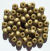 50 9x6.5mm Lacquered Gold Crow Wood Beads