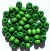50 9x6.5mm Green Crow Wood Beads