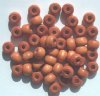 50 9x6.5mm Light Brown Crow Wood Beads