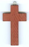 1 50x30mm Mahogany Wood Cross Pendant