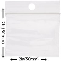 Pack of 100 2x2" Clear Plastic Zip Lock Bags