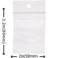 Pack of 100 2x3.2" Clear Plastic Zip Lock Bags