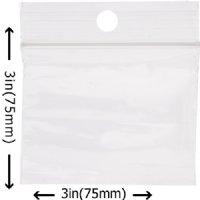 Pack of 100 3x3" Clear Plastic Zip Lock Bags