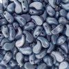 25, 8x5mm Alabaster Blue Lustre LEFT Two Hole Zoliduo Beads