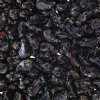25, 8x5mm Opaque Black Travertine LEFT Two Hole Zoliduo Beads