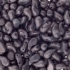 25, 8x5mm Alabaster Black Lustre LEFT Two Hole Zoliduo Beads